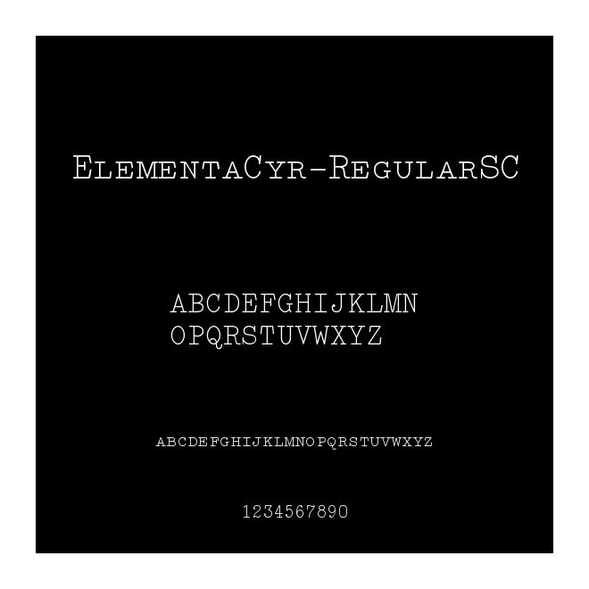 ElementaCyr-RegularSC