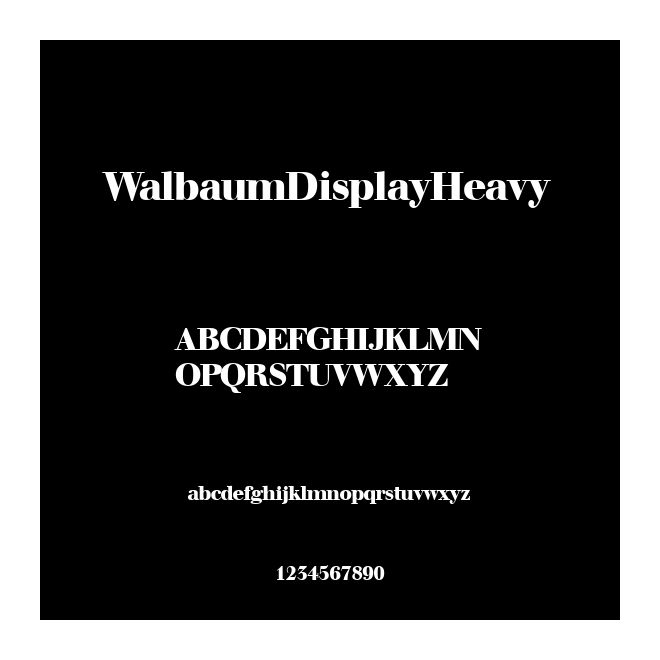 WalbaumDisplayHeavy