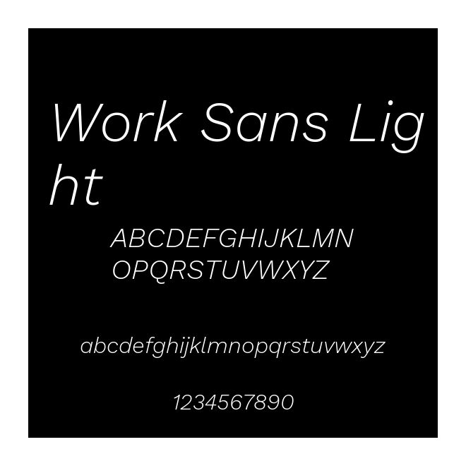Work Sans Light