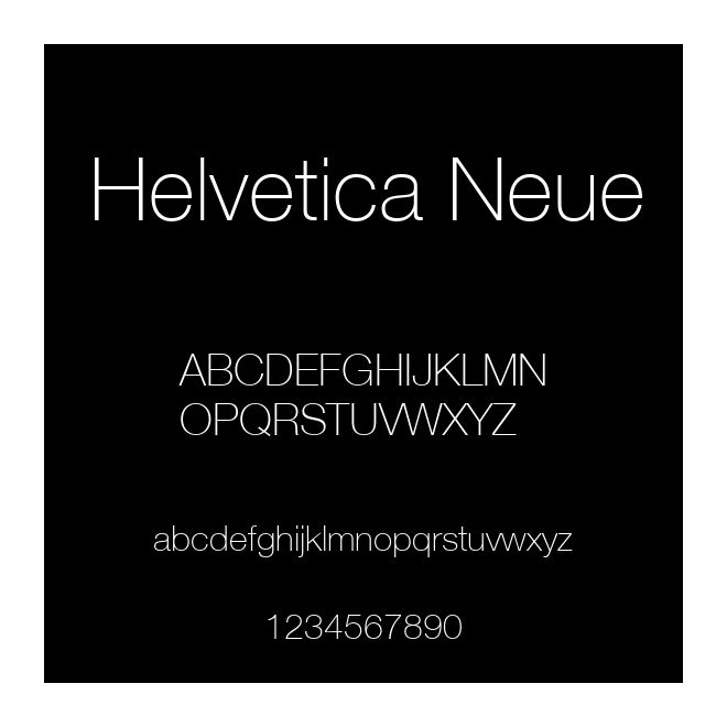 Helvetica Neue