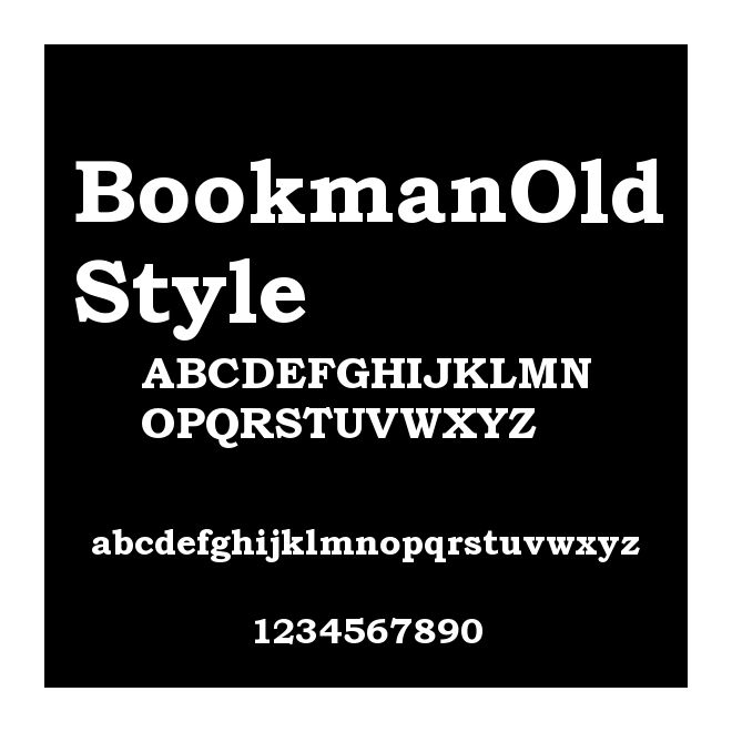 BookmanOldStyle