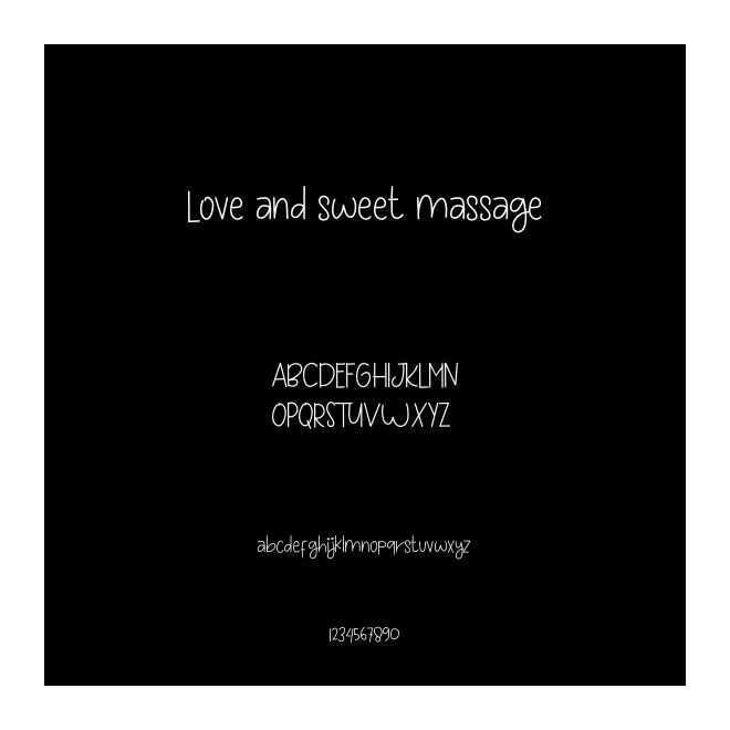 Love and sweet massage