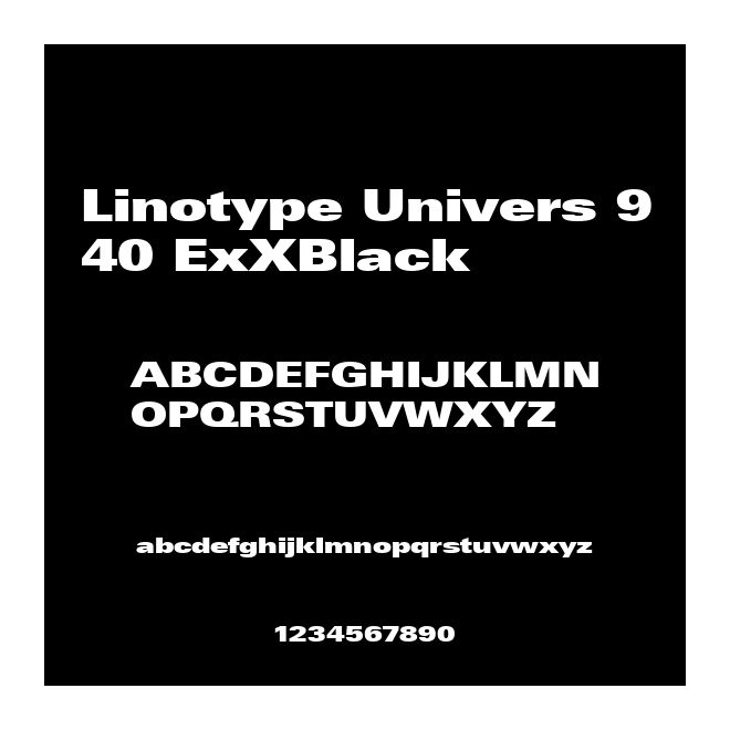 Linotype Univers 940 ExXBlack