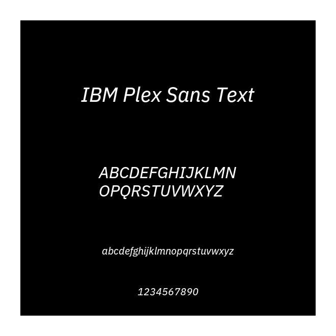 IBM Plex Sans Text