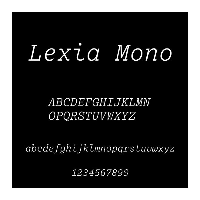 Lexia Mono