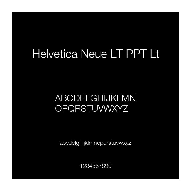 Helvetica Neue LT PPT Lt