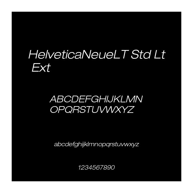 HelveticaNeueLT Std Lt Ext