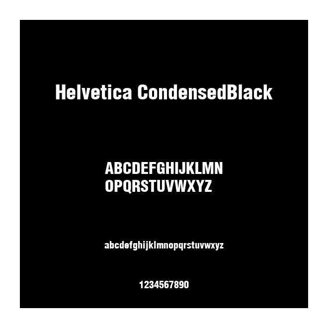 Helvetica CondensedBlack