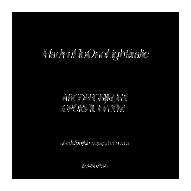 MarlynFloOneLightItalic