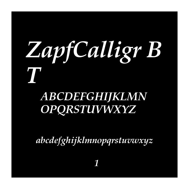 ZapfCalligr BT