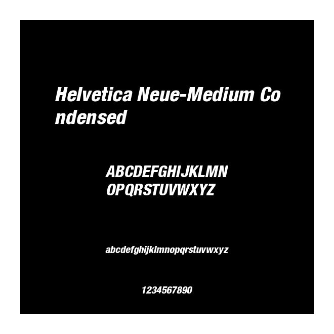 Helvetica Neue-Medium Condensed