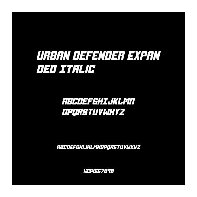 Urban Defender Expanded Italic