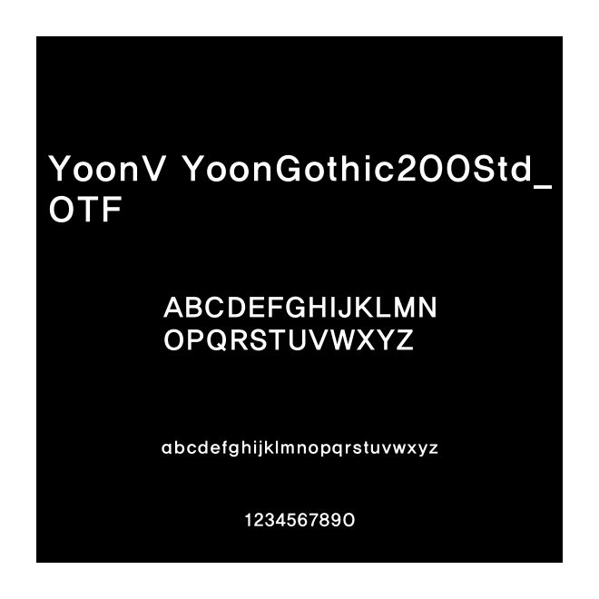 YoonV YoonGothic200Std_OTF