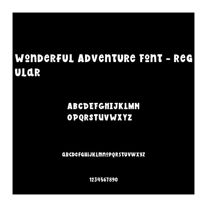 Wonderful Adventure Font - Regular
