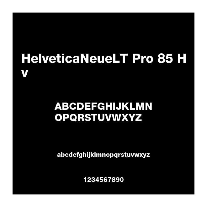 HelveticaNeueLT Pro 85 Hv