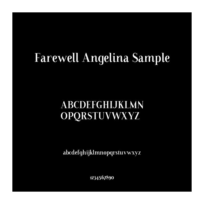 Farewell Angelina Sample