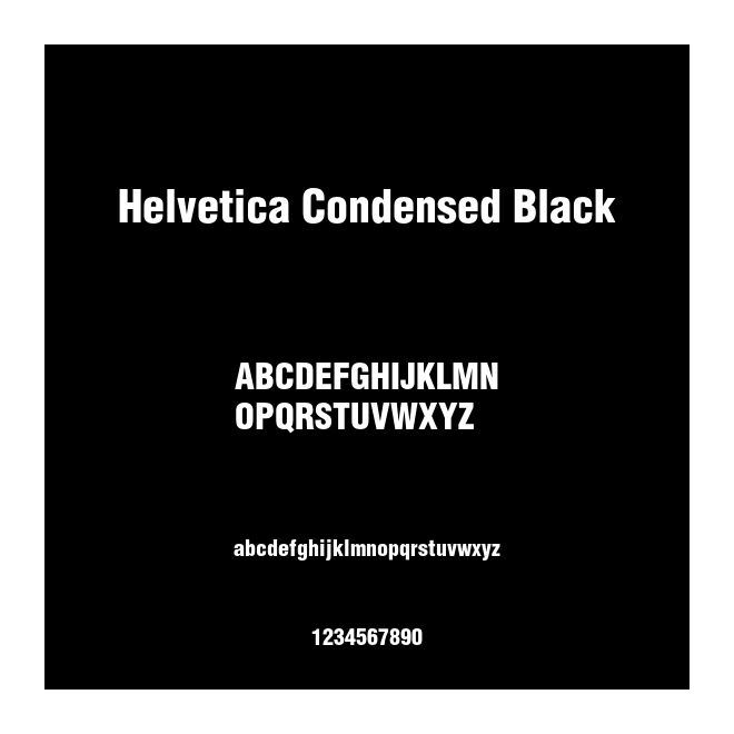 Helvetica Condensed Black