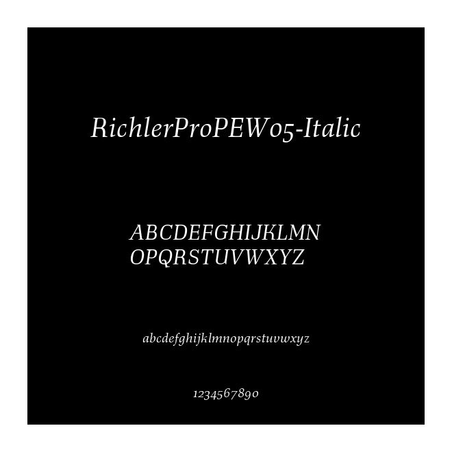 RichlerProPEW05-Italic