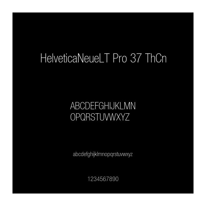 HelveticaNeueLT Pro 37 ThCn