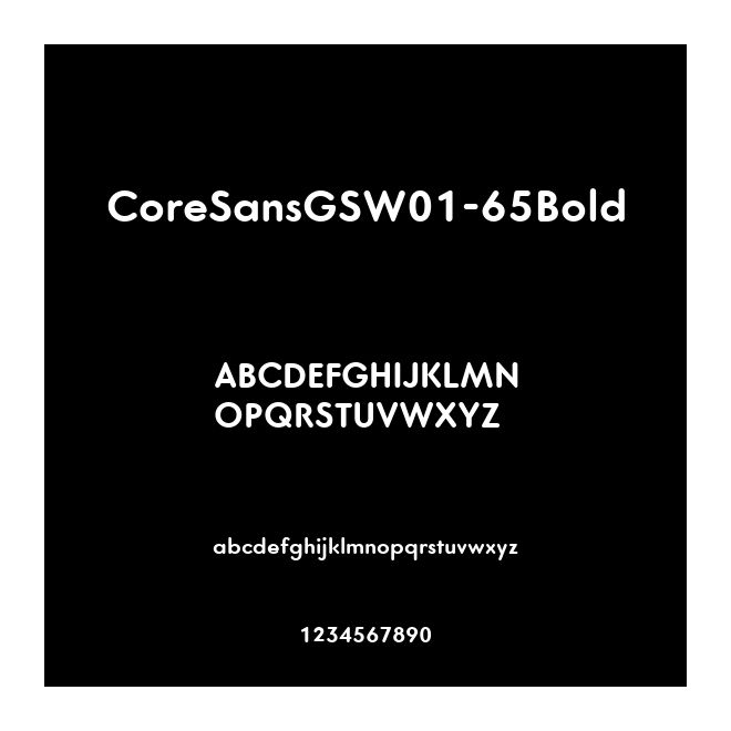 CoreSansGSW01-65Bold