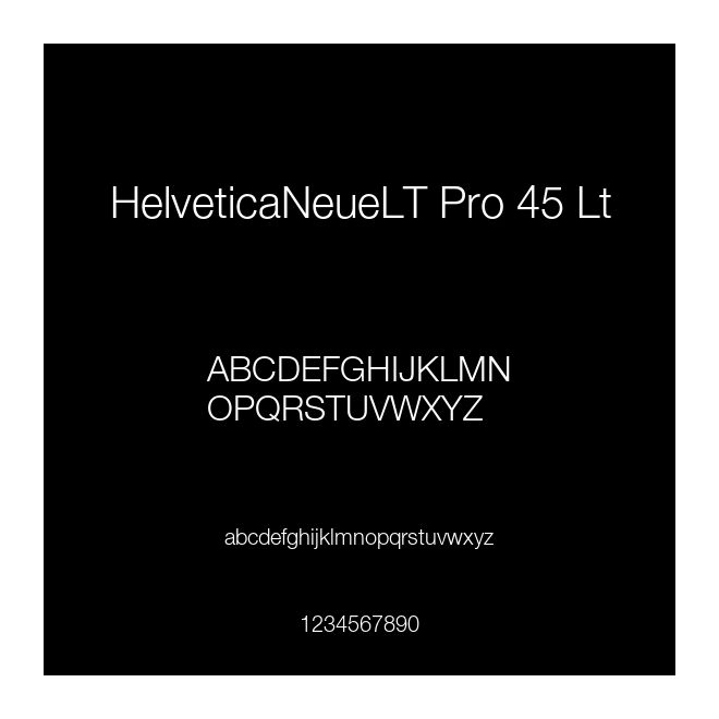 HelveticaNeueLT Pro 45 Lt