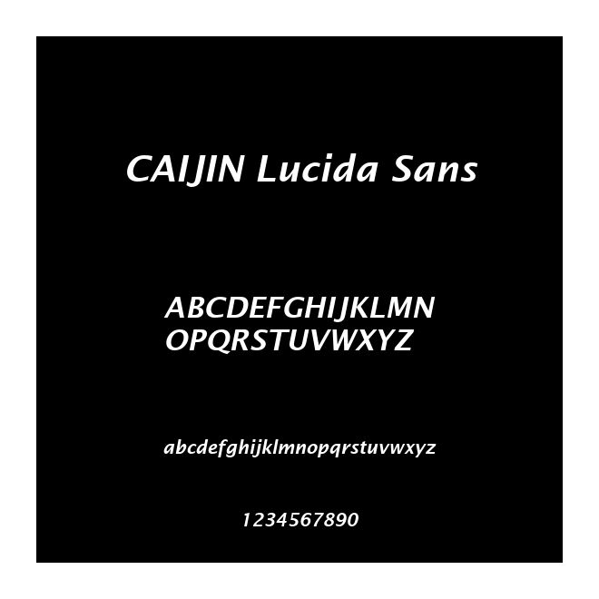 CAIJIN Lucida Sans