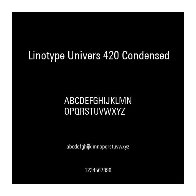 Linotype Univers 420 Condensed