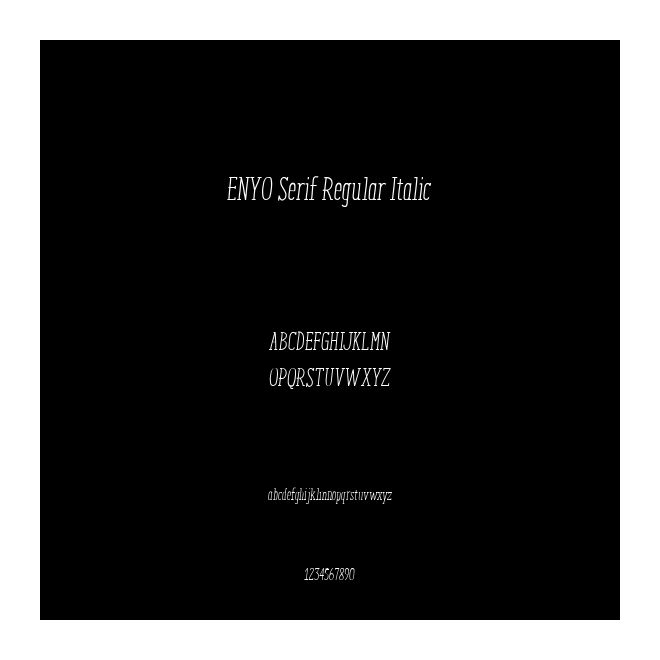 ENYO Serif Regular Italic