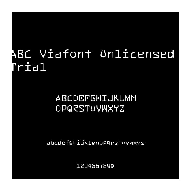 ABC Viafont Unlicensed Trial