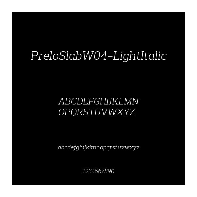 PreloSlabW04-LightItalic