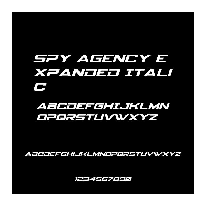 Spy Agency Expanded Italic