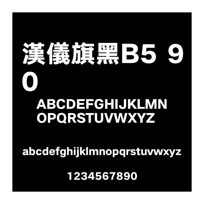 漢儀旗黑B5 90