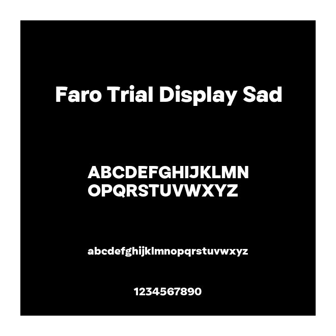 Faro Trial Display Sad