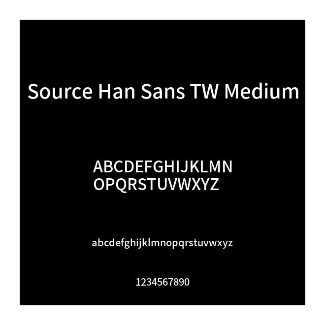 Source Han Sans TW Medium
