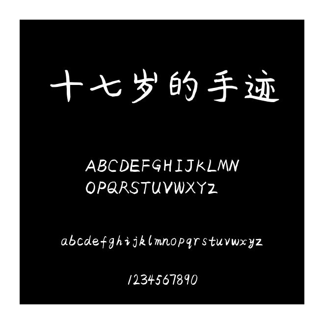 十七歲的手跡

