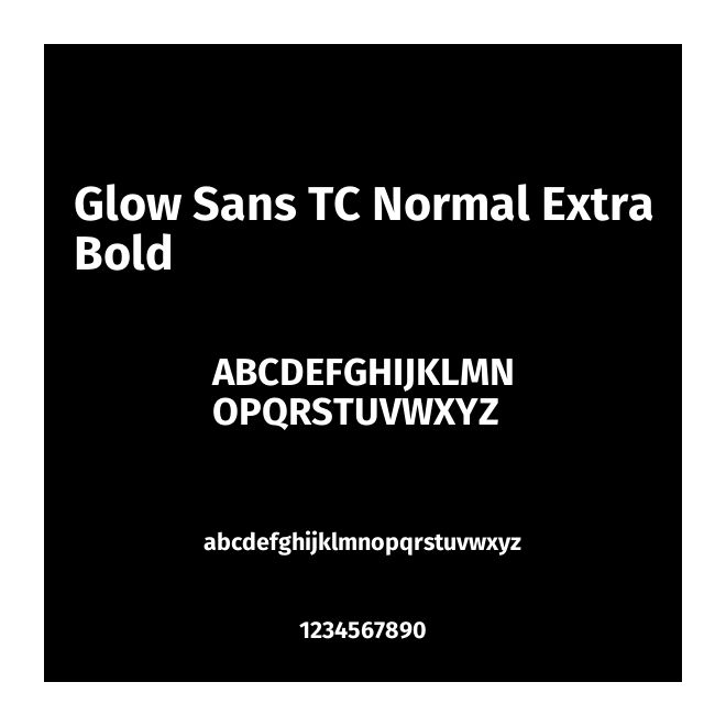 Glow Sans TC Normal ExtraBold