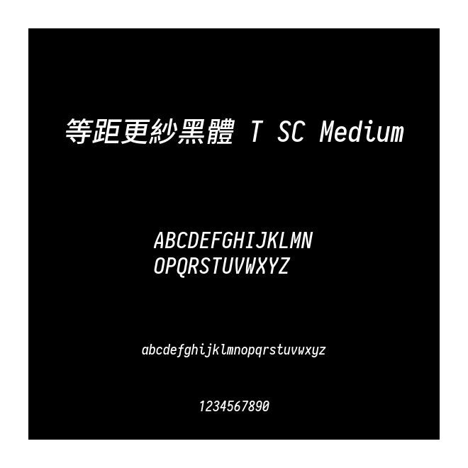 等距更紗黑體 T SC Medium