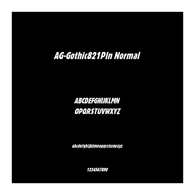 AG-Gothic821Pln Normal