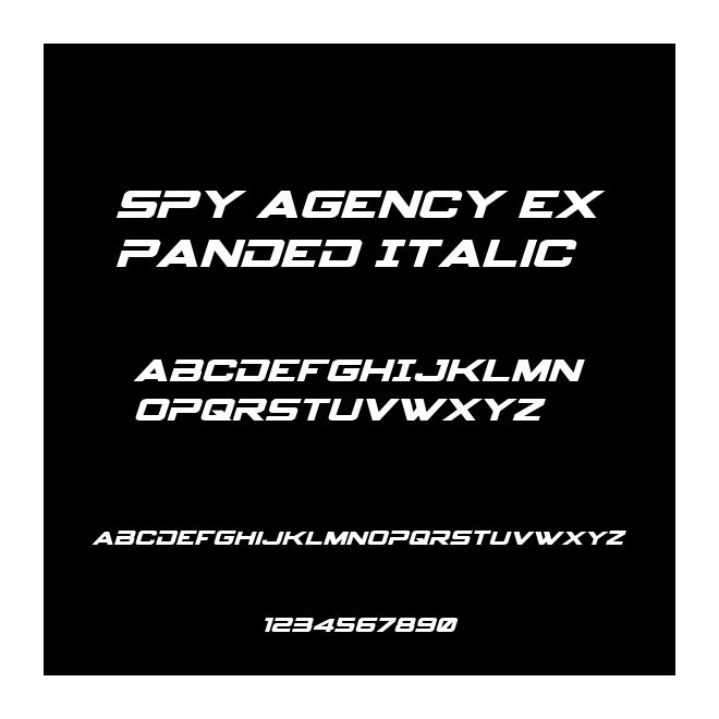 Spy Agency Expanded Italic