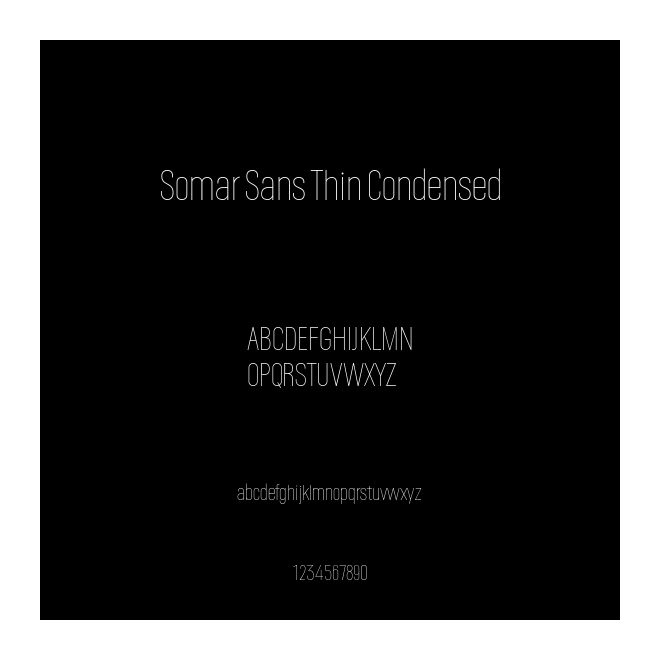 Somar Sans Thin Condensed