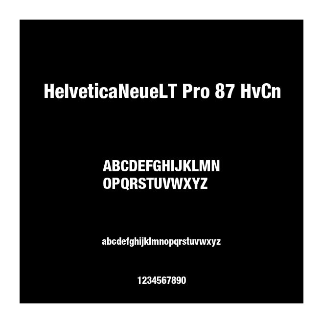 HelveticaNeueLT Pro 87 HvCn