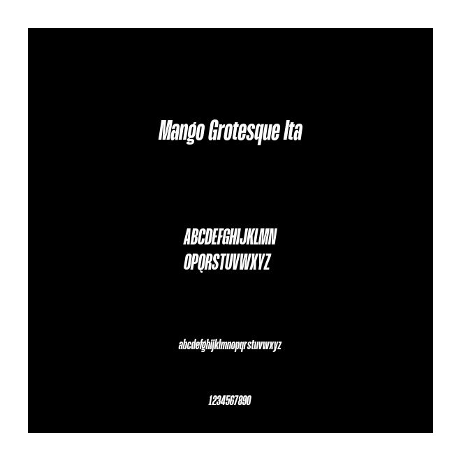 Mango Grotesque Ita