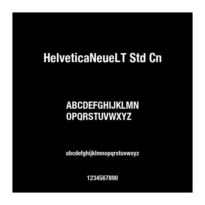 HelveticaNeueLT Std Cn