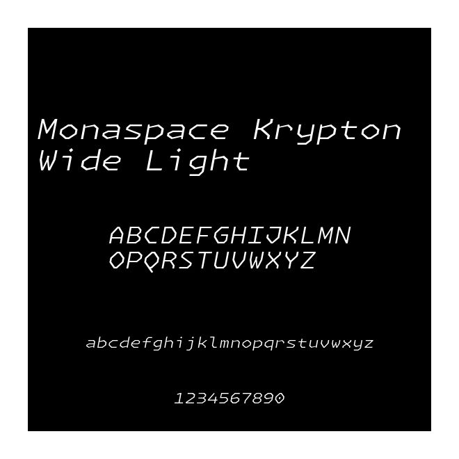 Monaspace Krypton Wide Light