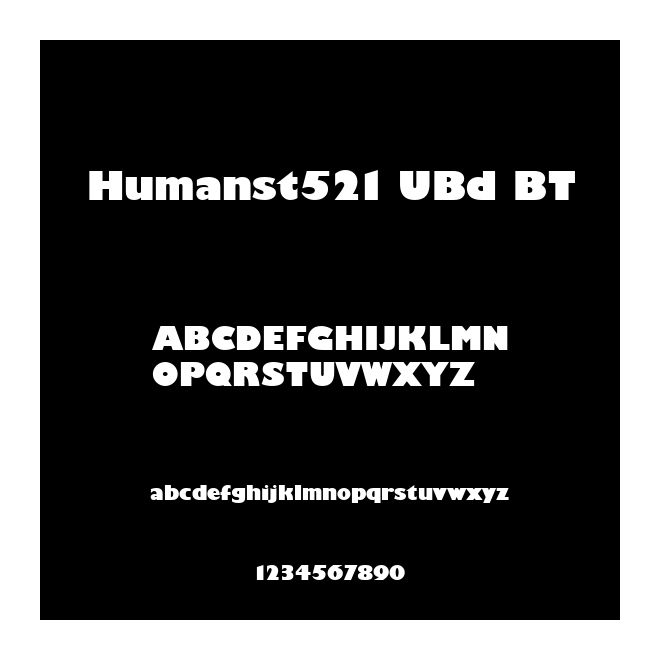 Humanst521 UBd BT