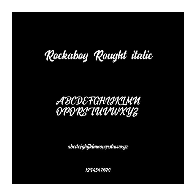 Rockaboy Rought italic