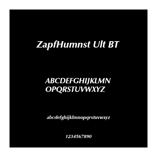 ZapfHumnst Ult BT