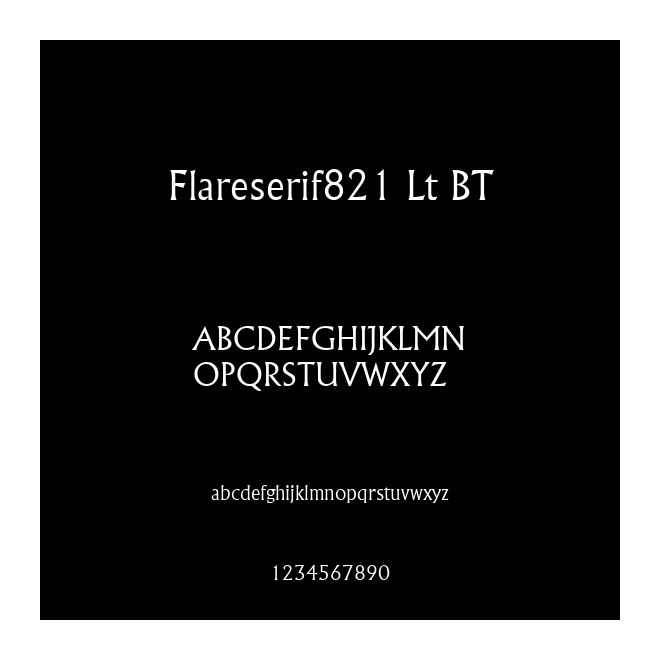 Flareserif821 Lt BT