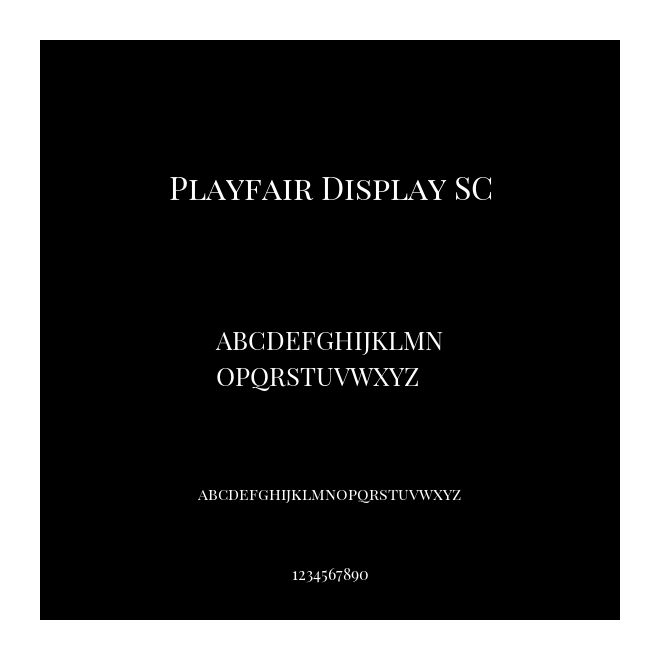 Playfair Display SC