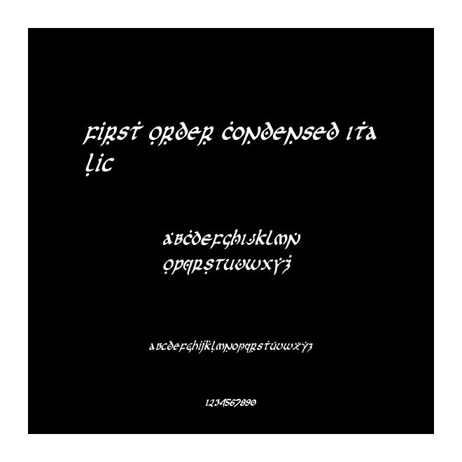 First Order Condensed Italic